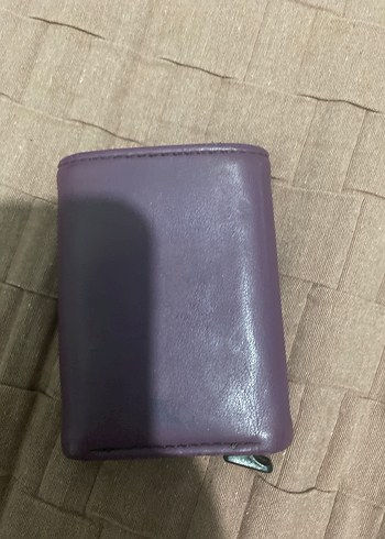 Fermuarlı Mor Deri Kadın Cüzdanı - Görsel 4