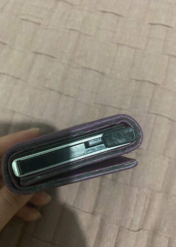 Fermuarlı Mor Deri Kadın Cüzdanı - Görsel 5