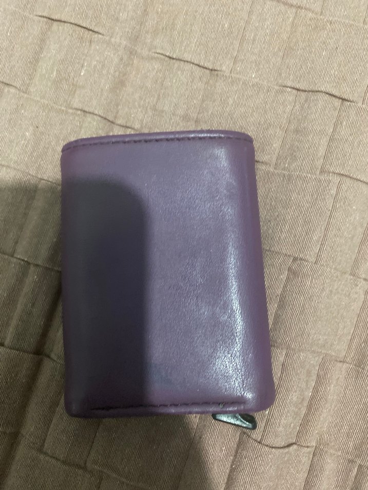 Fermuarlı Mor Deri Kadın Cüzdanı - Görsel 4