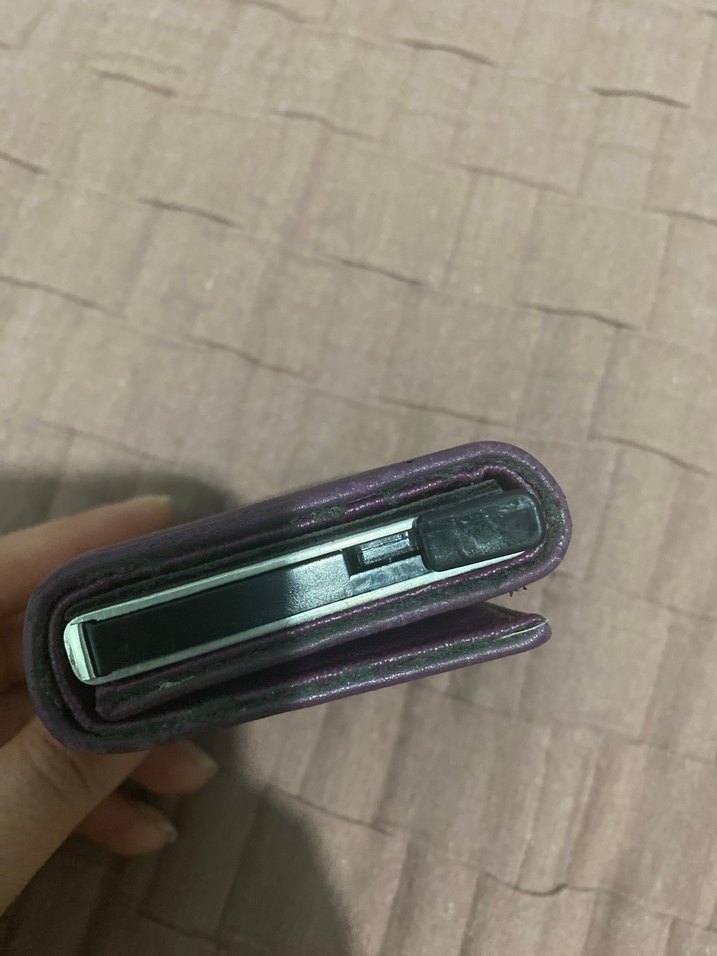 Fermuarlı Mor Deri Kadın Cüzdanı - Görsel 5