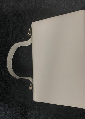 Gri Beyaz Deri Kadın Çanta - Görsel 3