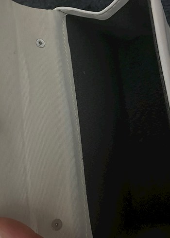 Gri Beyaz Deri Kadın Çanta - Görsel 4