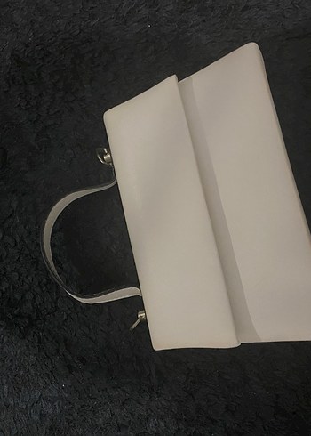 Gri Beyaz Deri Kadın Çanta - Görsel 2