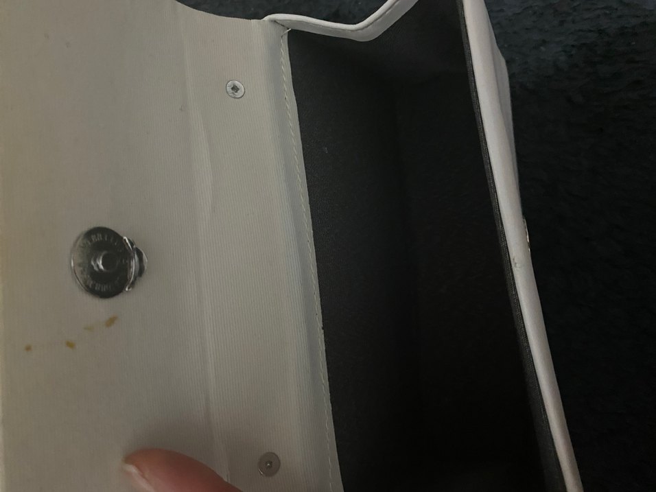 Gri Beyaz Deri Kadın Çanta - Görsel 4