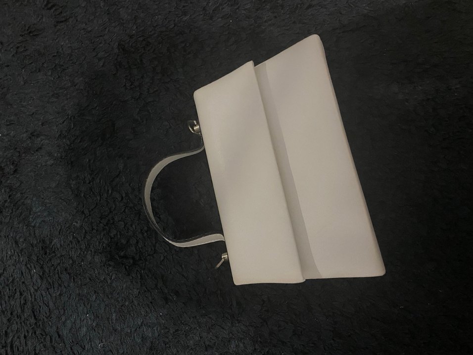 Gri Beyaz Deri Kadın Çanta - Görsel 2