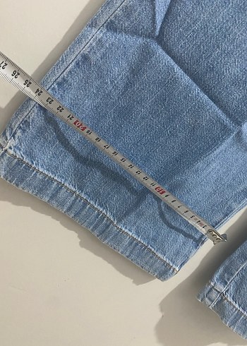 Kadın Mavi Denim Tulum, Uzun Kollu, Düğmeli - Görsel 7