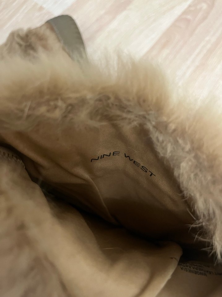 Nine West Süet Kürklü Bohem Kadın Dolgu Topuk Çizme - Görsel 5