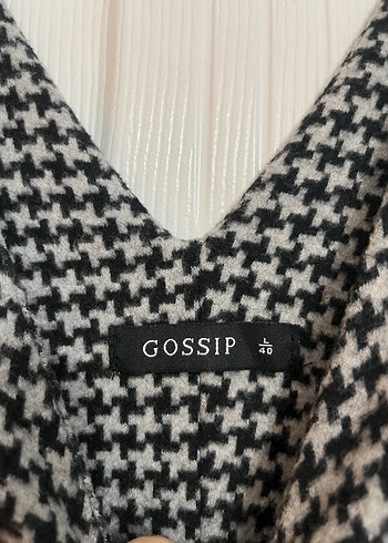 V Yaka Gri Gossip Jile Elbise - Görsel 3