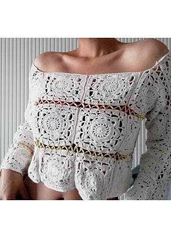 El örgüsü crop top