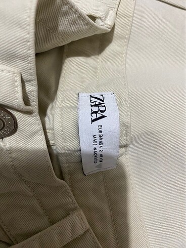 34 Beden ten rengi Renk zara kargo pantolon