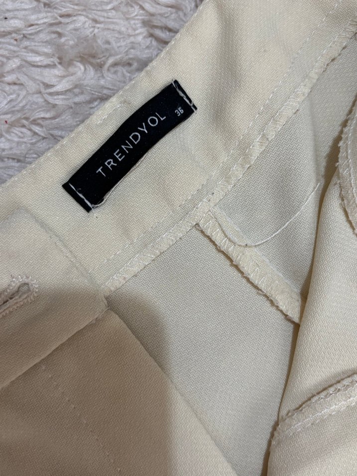 bej Kadın Kumaş Pantolon - Görsel 2