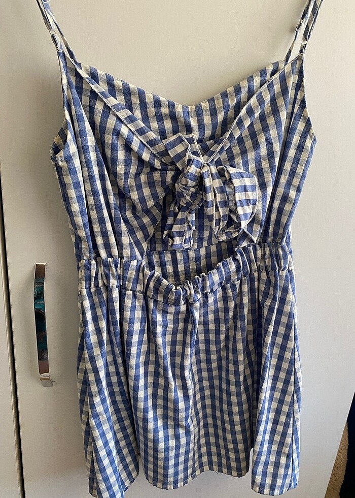 Kareli elbise - Görsel 2