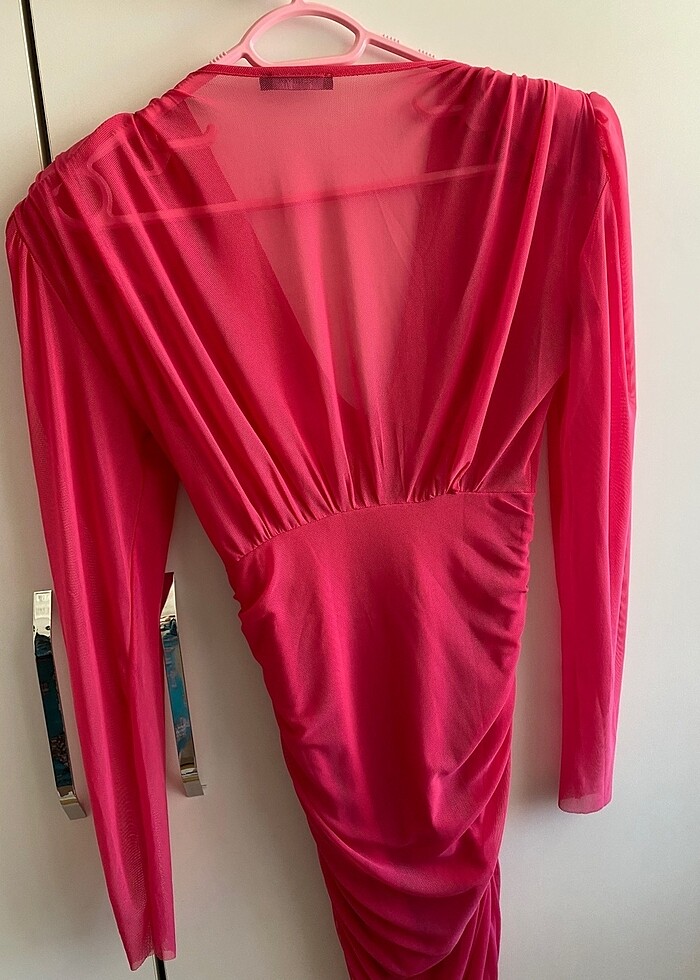 Milla pembe elbise - Görsel 3