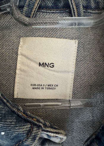 Mango Taşlı Düğmeli Kadın Denim Ceket