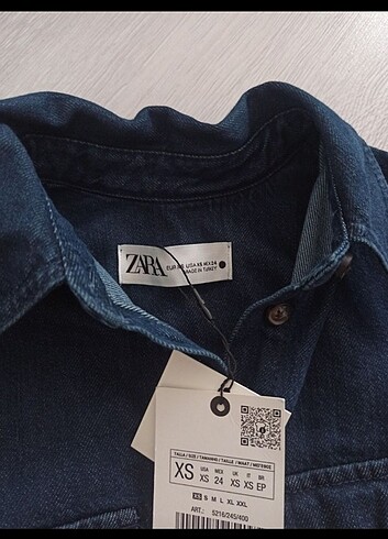 xs Beden lacivert Renk Zara denim elbise