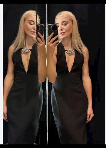 zara mucevher detayli elbise - Görsel 7