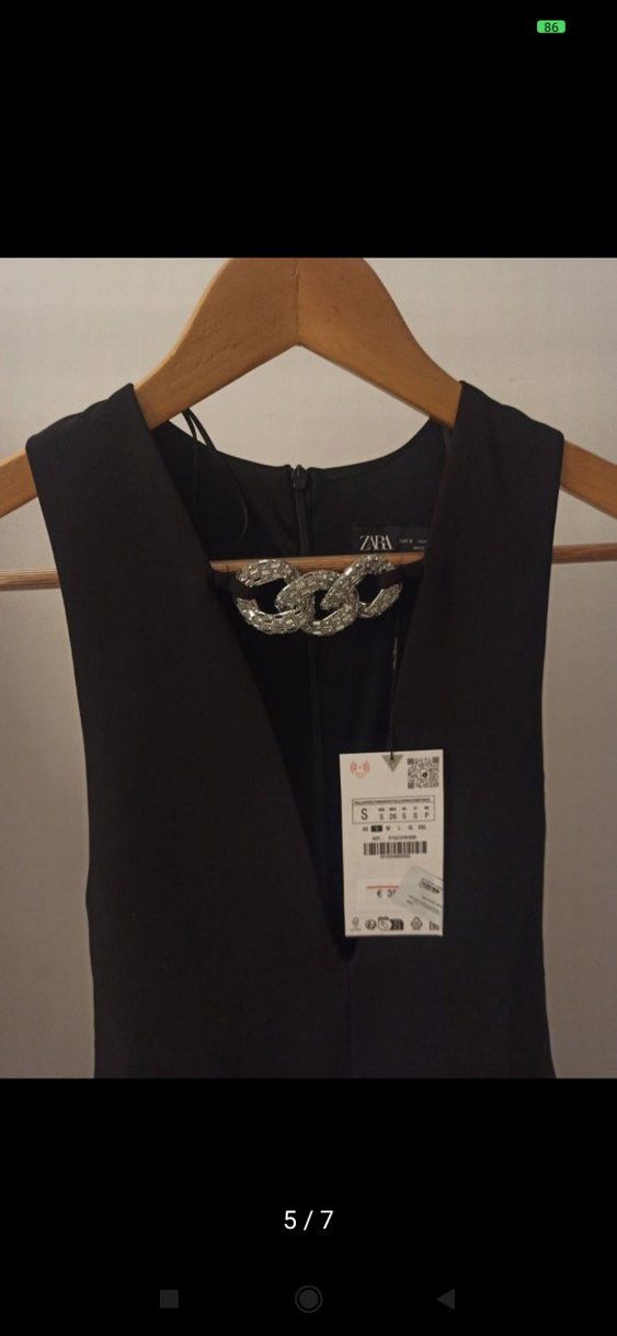 zara mucevher detayli elbise - Görsel 5