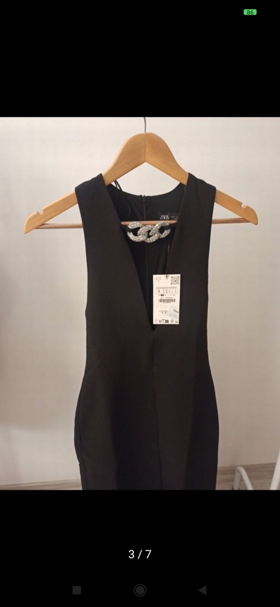 zara mucevher detayli elbise - Görsel 3