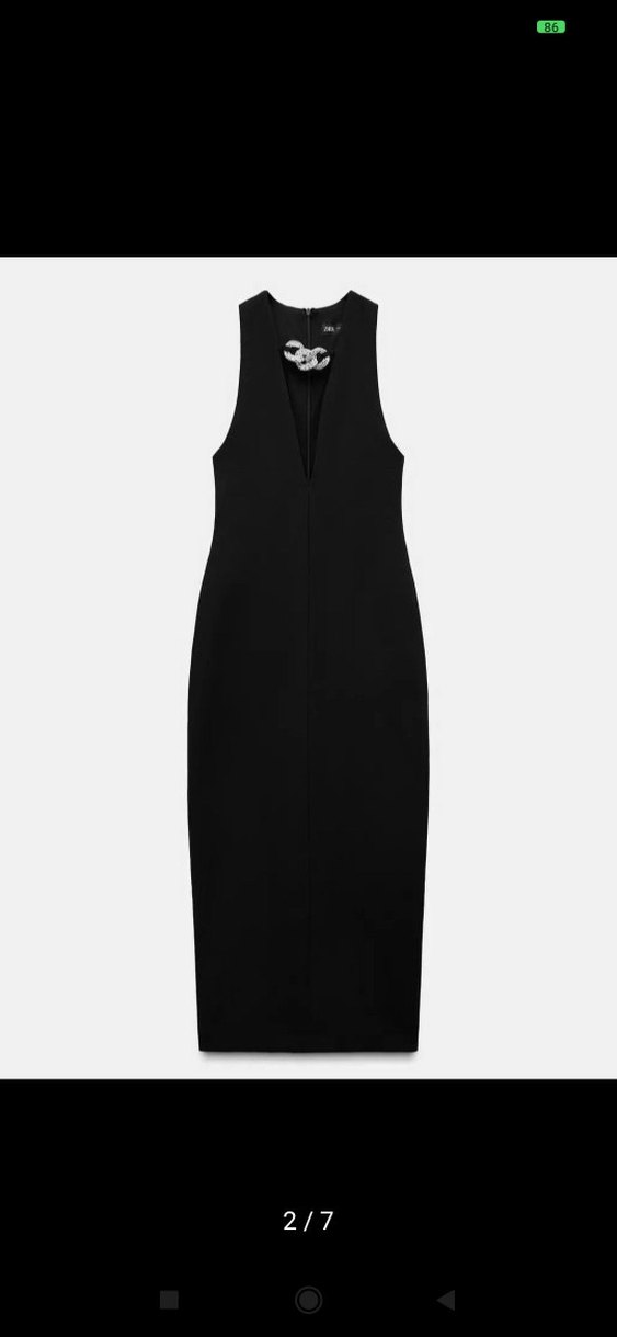 zara mucevher detayli elbise - Görsel 2