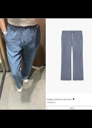 zara düğmeli pantolon - Görsel 6