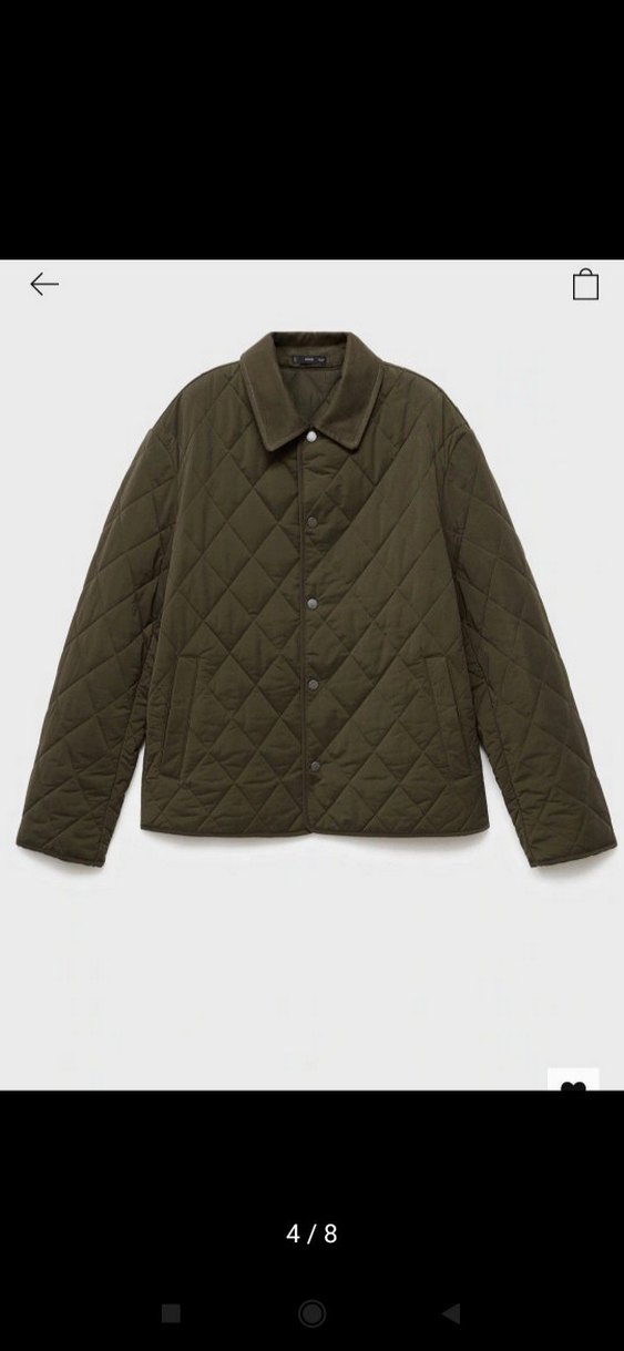 mango kapitone ceket - Görsel 4