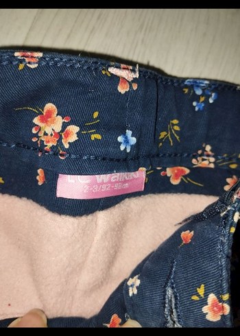 Kız Çocuk Çiçek Desenli  Pantolon - Görsel 3