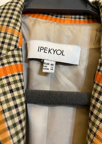 İpekyol Düğmeli Kareli Midi Blazer - Görsel 3