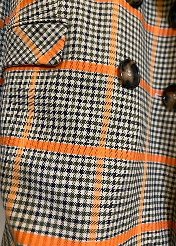 İpekyol Düğmeli Kareli Midi Blazer - Görsel 2