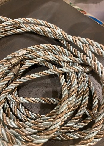 Altın İşlemeli Bohem Fon Perde Bağı - Görsel 3