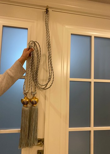 Altın İşlemeli Bohem Fon Perde Bağı - Görsel 5