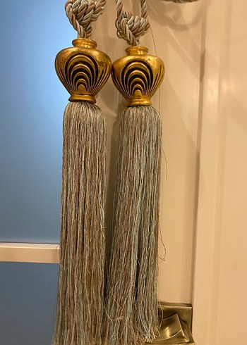 Altın İşlemeli Bohem Fon Perde Bağı - Görsel 4