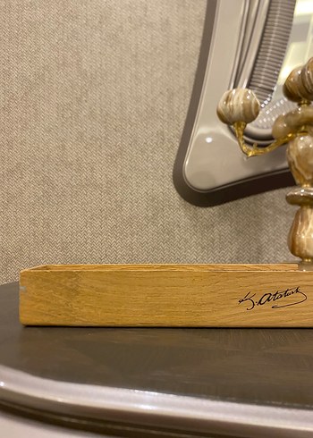 Porland Ahşap Mustafa Kemal Atatürk İmzalı Kalem Kutusu - Görsel 2