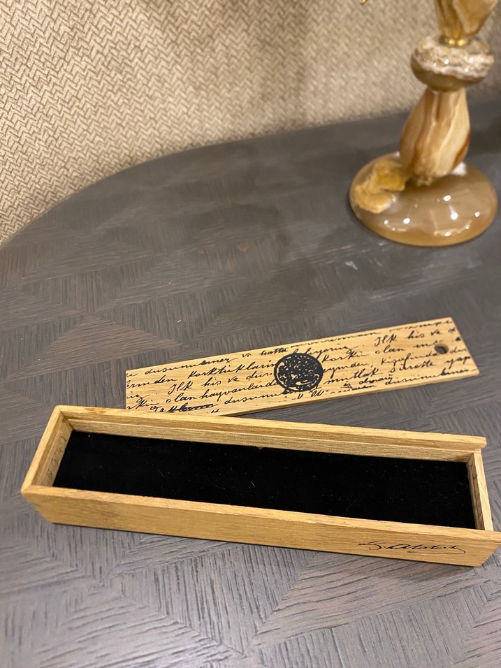 Porland Ahşap Mustafa Kemal Atatürk İmzalı Kalem Kutusu - Görsel 5