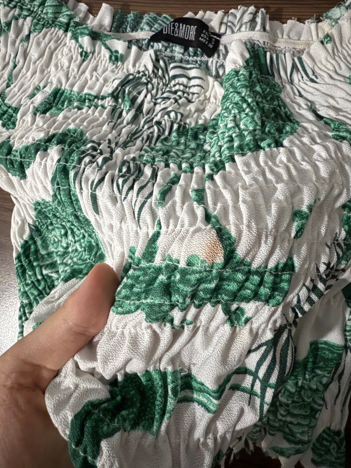 Yeşil Yılan Desenli Uzun Kollu Bluz - Görsel 4