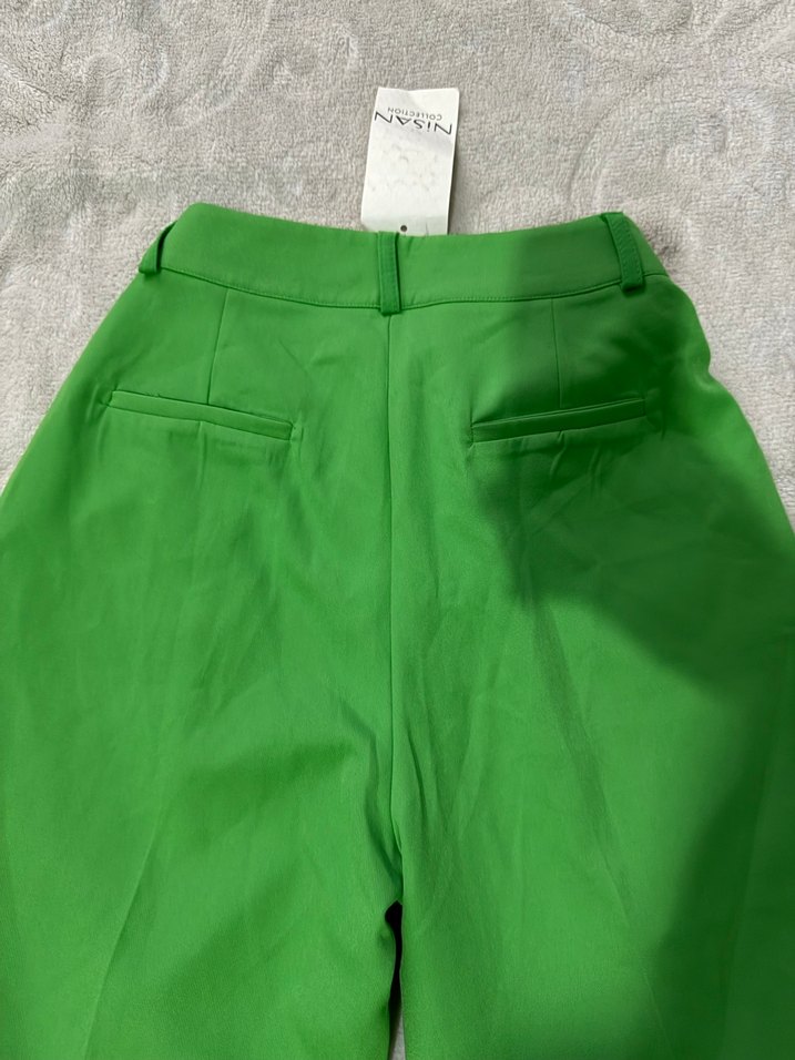 Yeşil Midi Kadın Kumaş Pantolon - Görsel 5