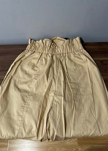 Bej Kemerli Kadın Keten Pantolon - Görsel 5