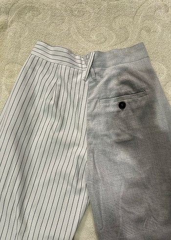 Gri Pilili Kadın Kumaş Pantolon - Görsel 5