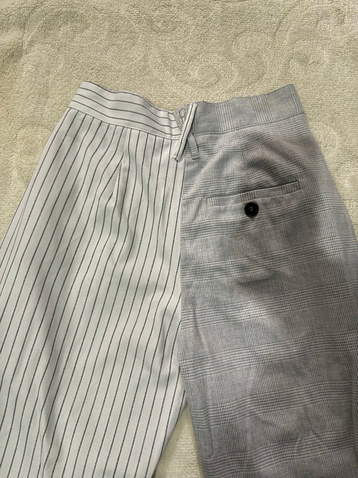 Gri Pilili Kadın Kumaş Pantolon - Görsel 5