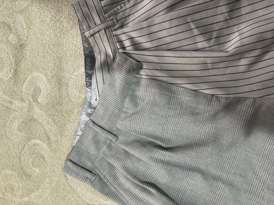 Gri Pilili Kadın Kumaş Pantolon - Görsel 3