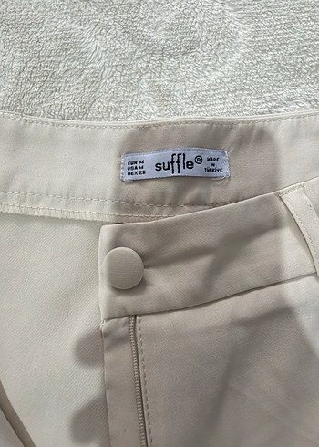 Bej Midi Kadın Kumaş Pantolon - Görsel 4