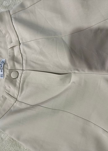 Bej Midi Kadın Kumaş Pantolon - Görsel 3