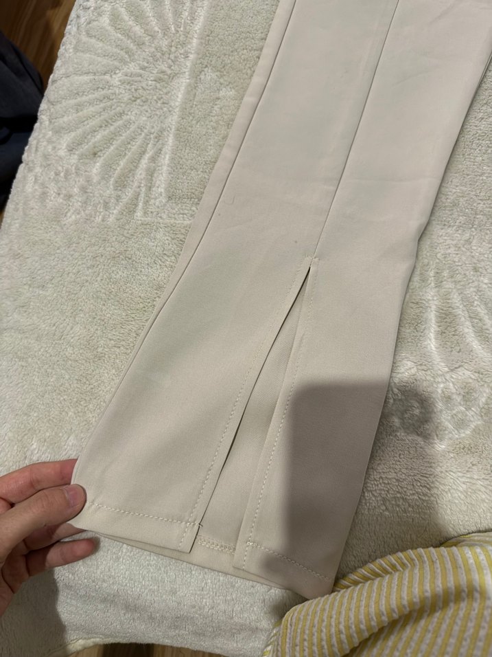 Bej Midi Kadın Kumaş Pantolon - Görsel 2