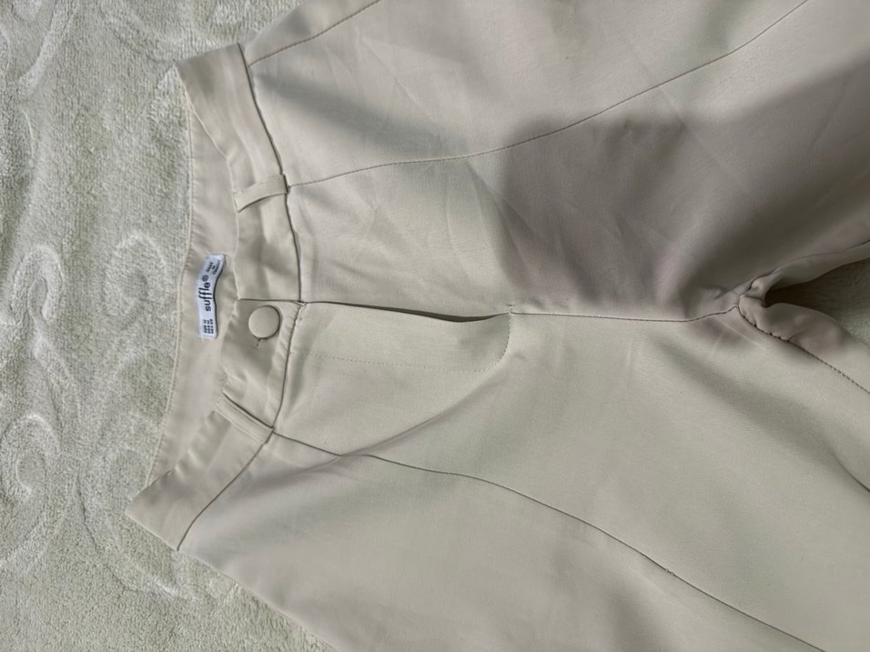 Bej Midi Kadın Kumaş Pantolon - Görsel 3