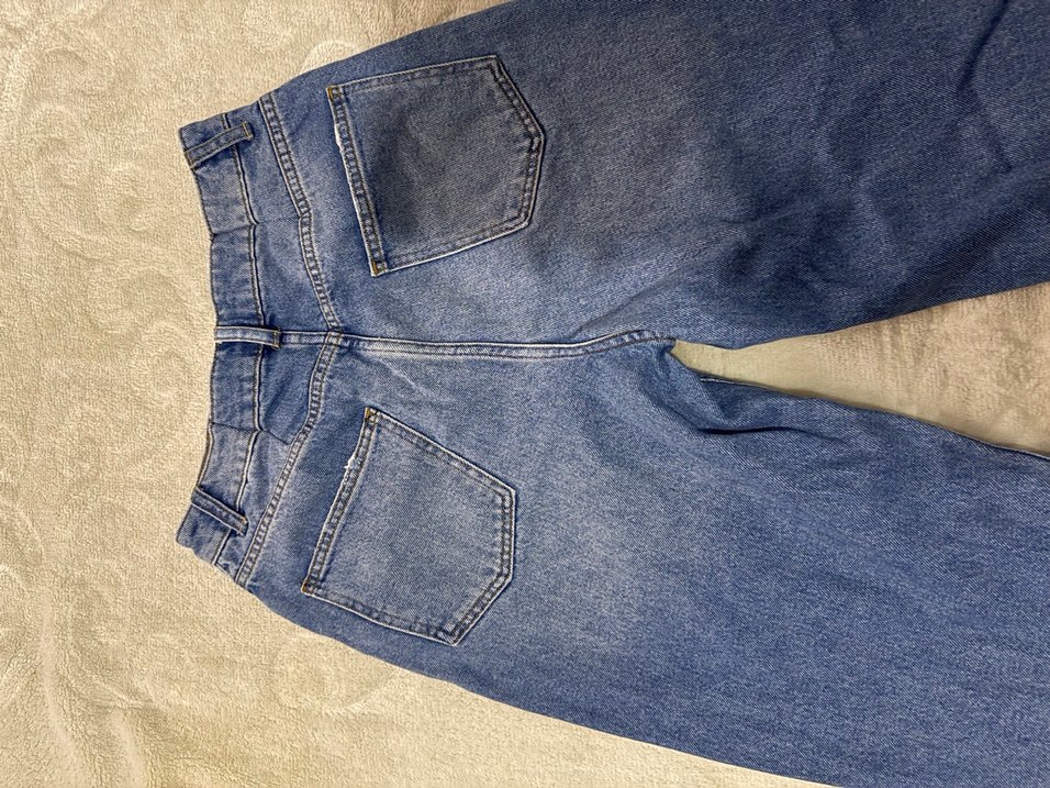 Bol Kesim Midi Kot Pantolon - Görsel 5