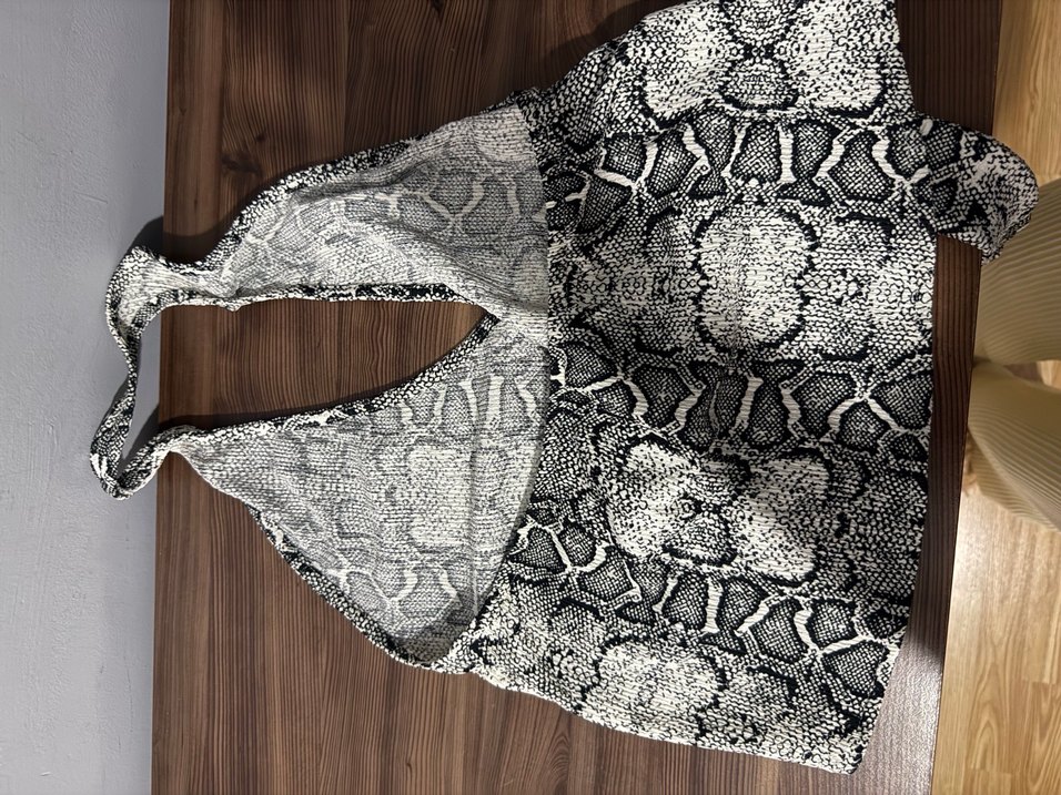 Yılan Desenli Kemerli Kolsuz Mini Yelek - Görsel 3