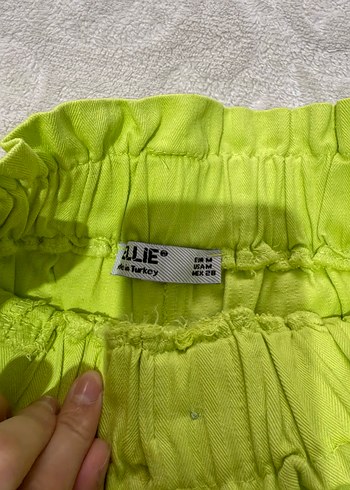 Renkli Düğmeli Kadın Salaş Yeşil Pantolon - Görsel 4