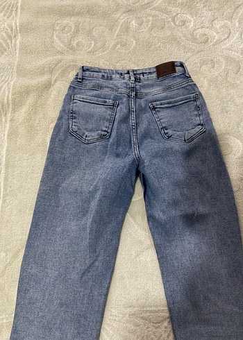 Payet Detaylı Mavi Kadın Kot Pantolon - Görsel 4