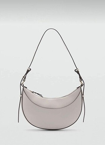 Mango krem oval çanta