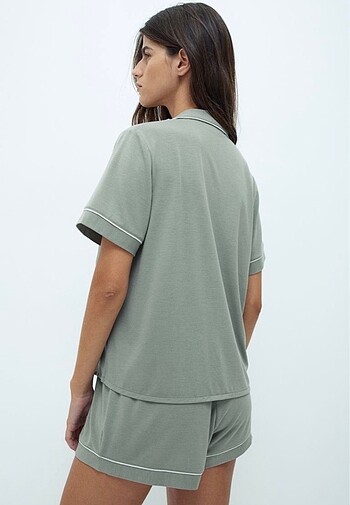 H&M Hm haki pijaama takımı