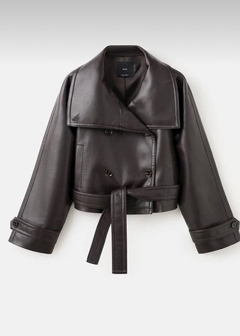 Mango deri ceket - Görsel 3